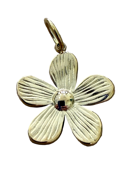 GOLD MEDIUM FLOWER CHARM