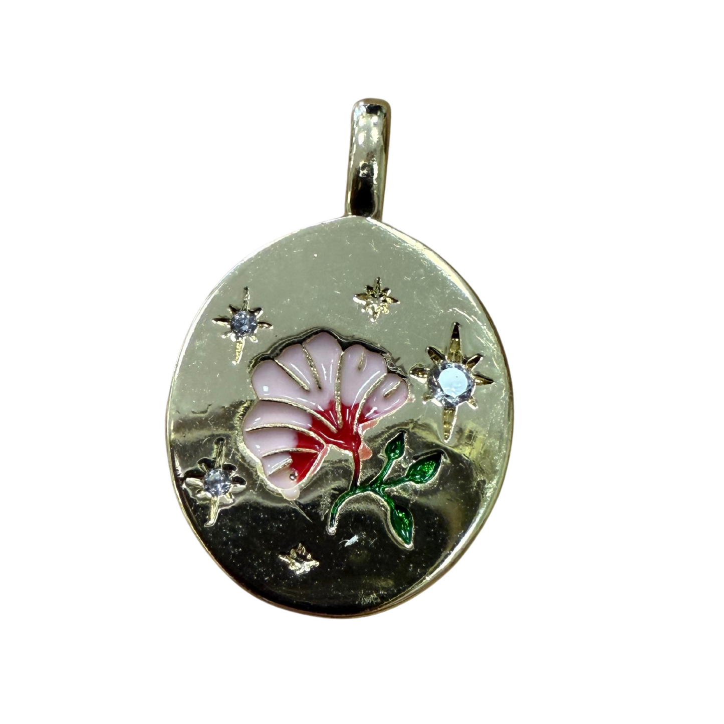 PINK FLOWER PENDANT CHARM