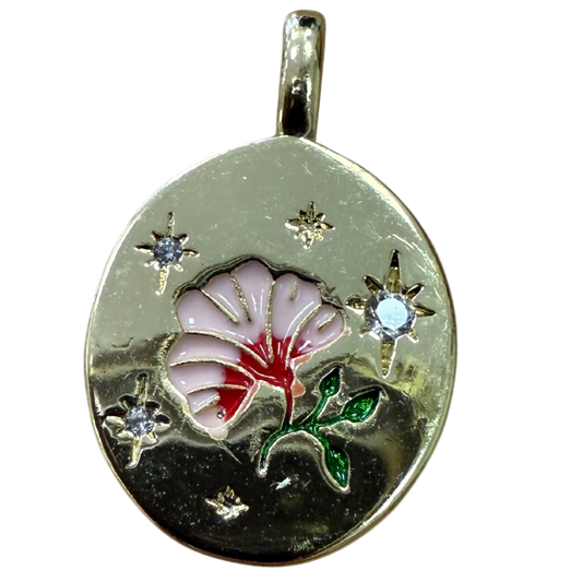 PINK FLOWER PENDANT CHARM
