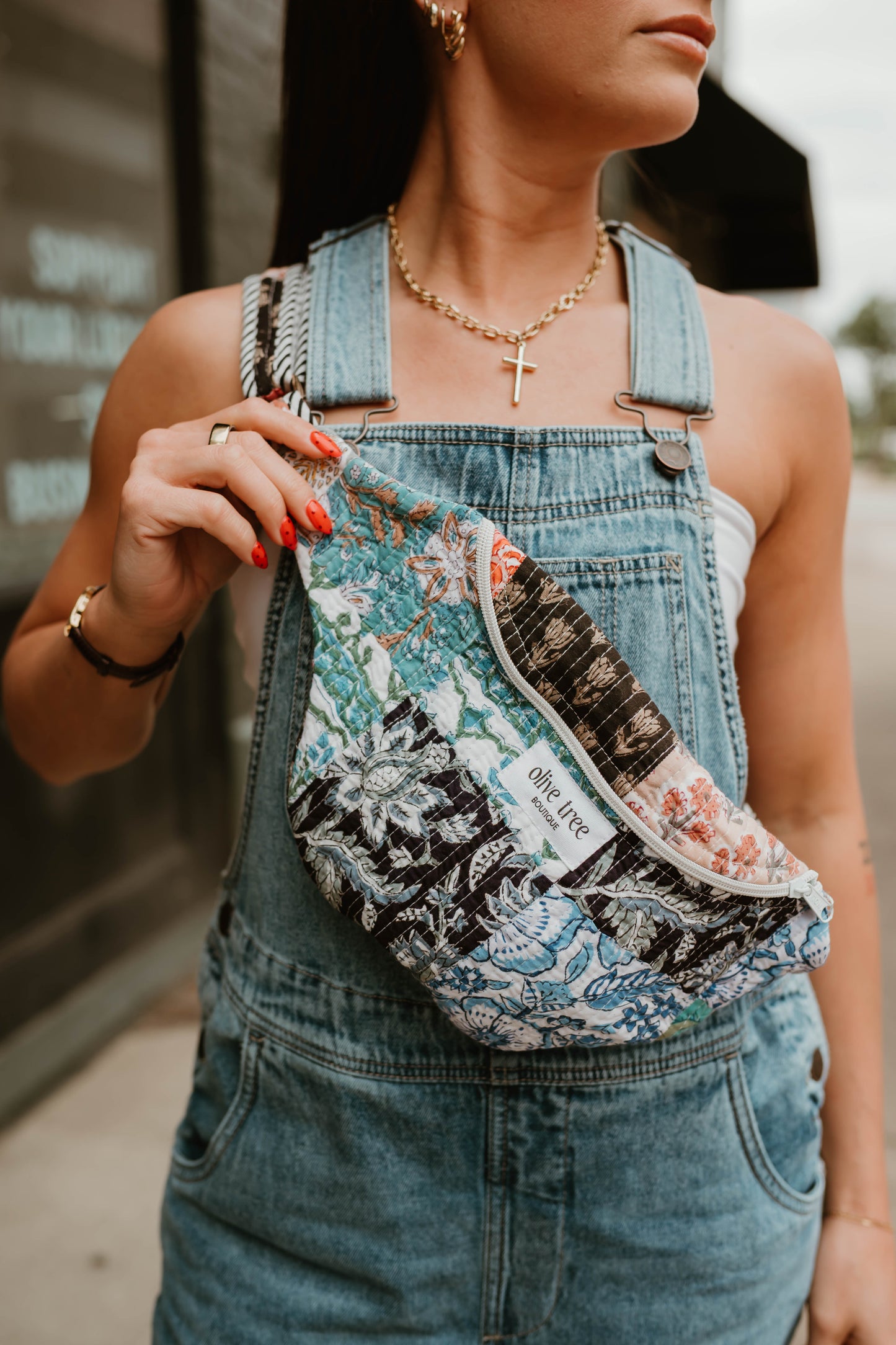 MIDNIGHT QUILTED PATCHWORK BUM BAG