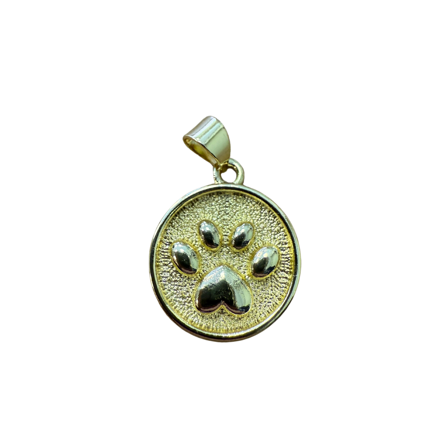 GOLD PENDANT PAW PRINT CHARM