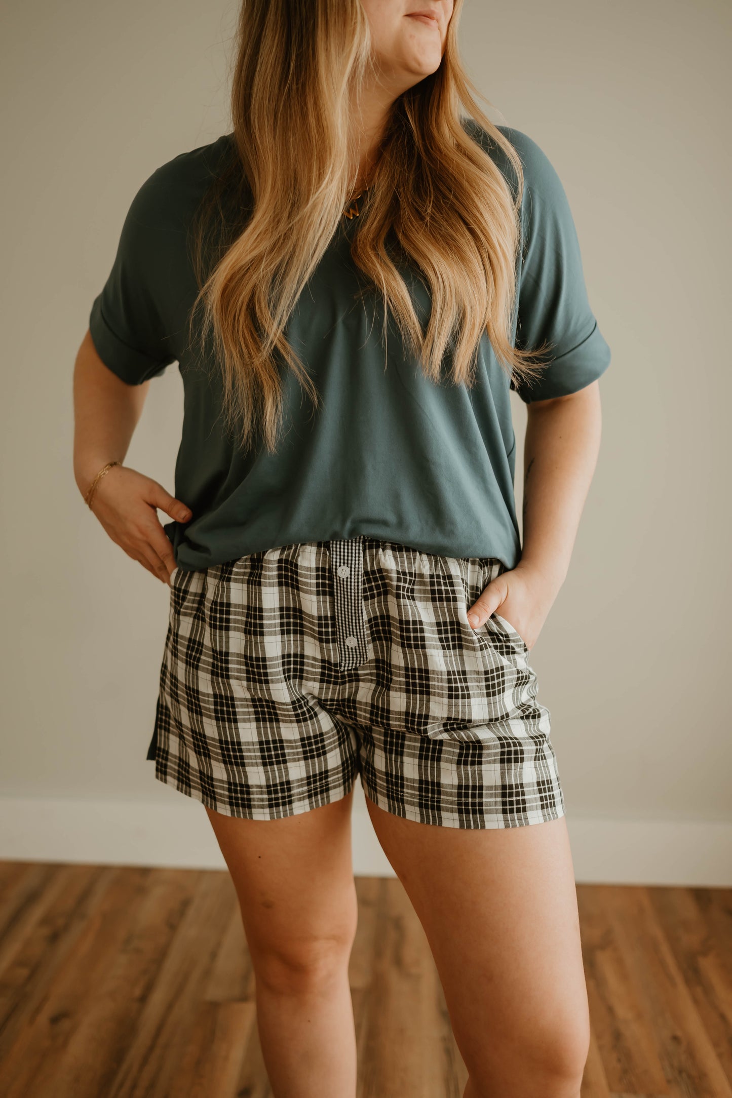 MIXED PLAID SHORTS