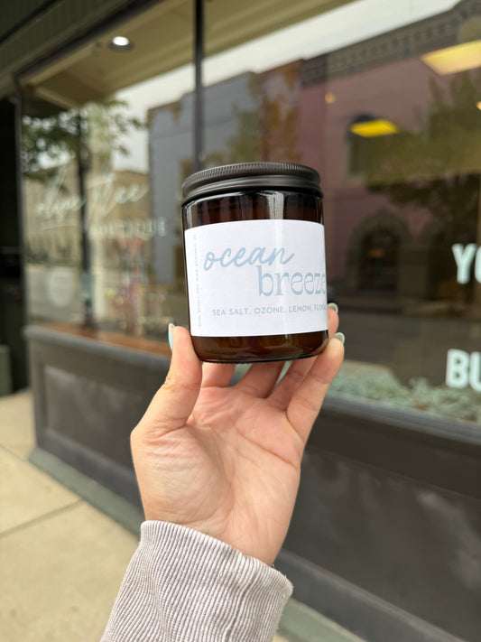 OCEAN BREEZE SOY WAX CANDLE | summer collection