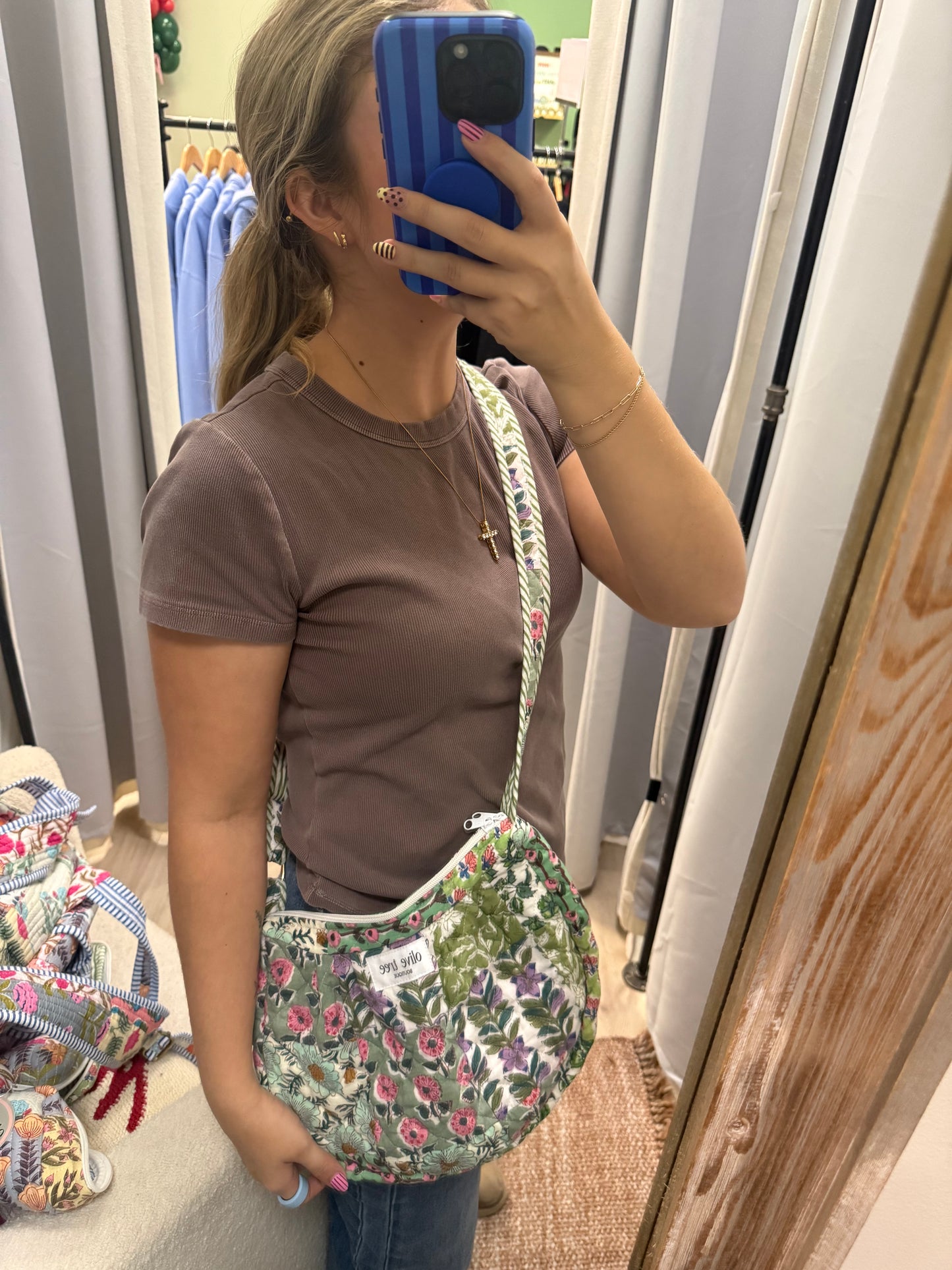 SAGE QUILTED PATCHWORK CROSSBODY