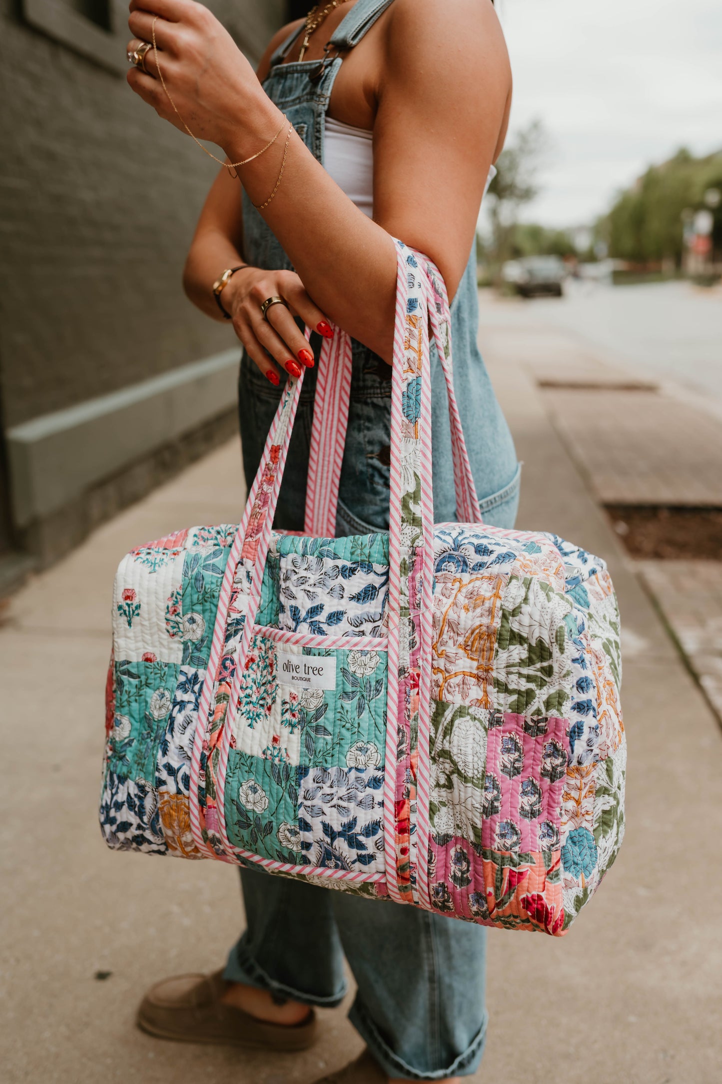 SUNRISE QUILTED PATCHWORK SMALL DUFFLE