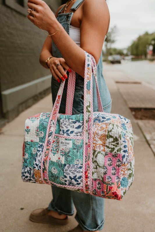 SUNRISE QUILTED PATCHWORK SMALL DUFFLE