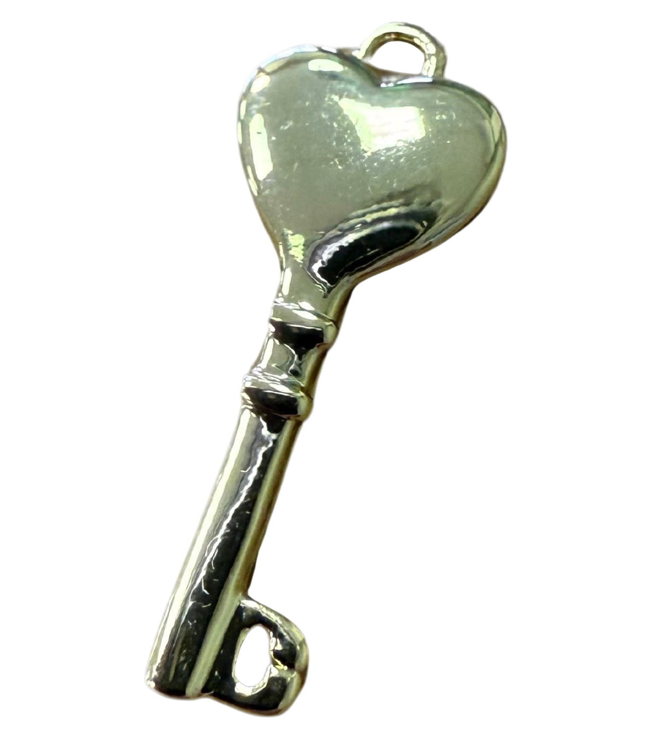 GOLD HEART KEY CHARM