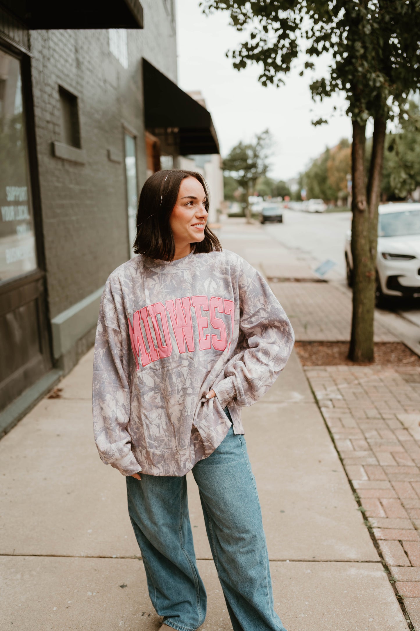 EMBROIDERED CAMO MIDWEST MOCKNECK