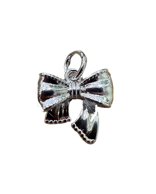 SILVER MINI BOW CHARM