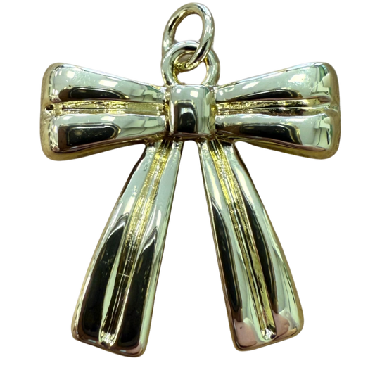 LARGE FLAT BOW CHARM