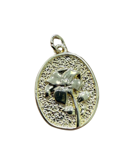 GOLD ROSE PENDANT CHARM