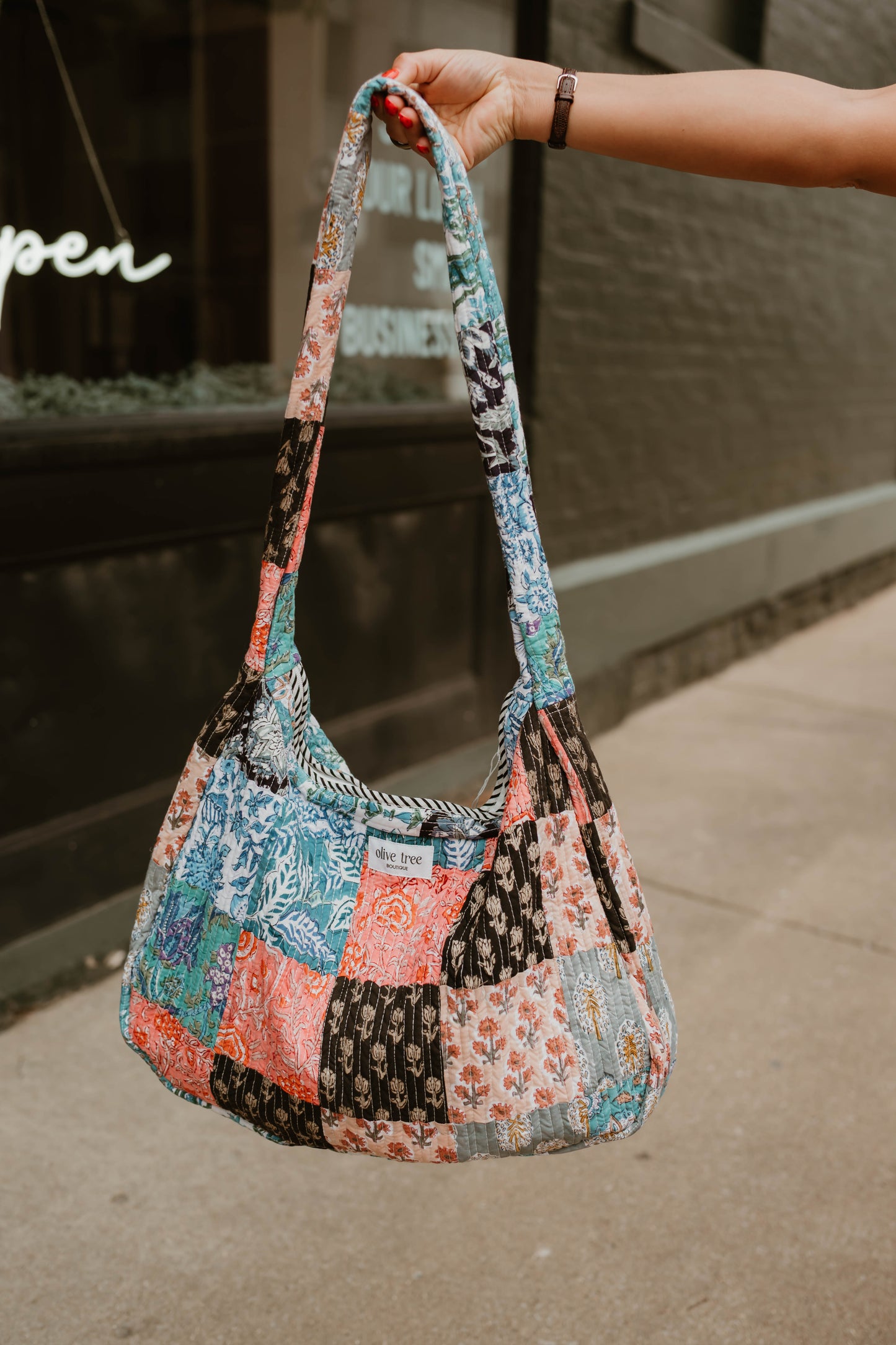 MIDNIGHT QUILTED PATCHWORK XL CROSSBODY