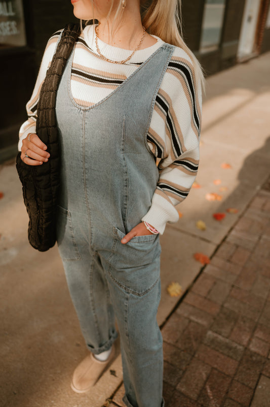 DENIM OVERALL JUMPSUIT