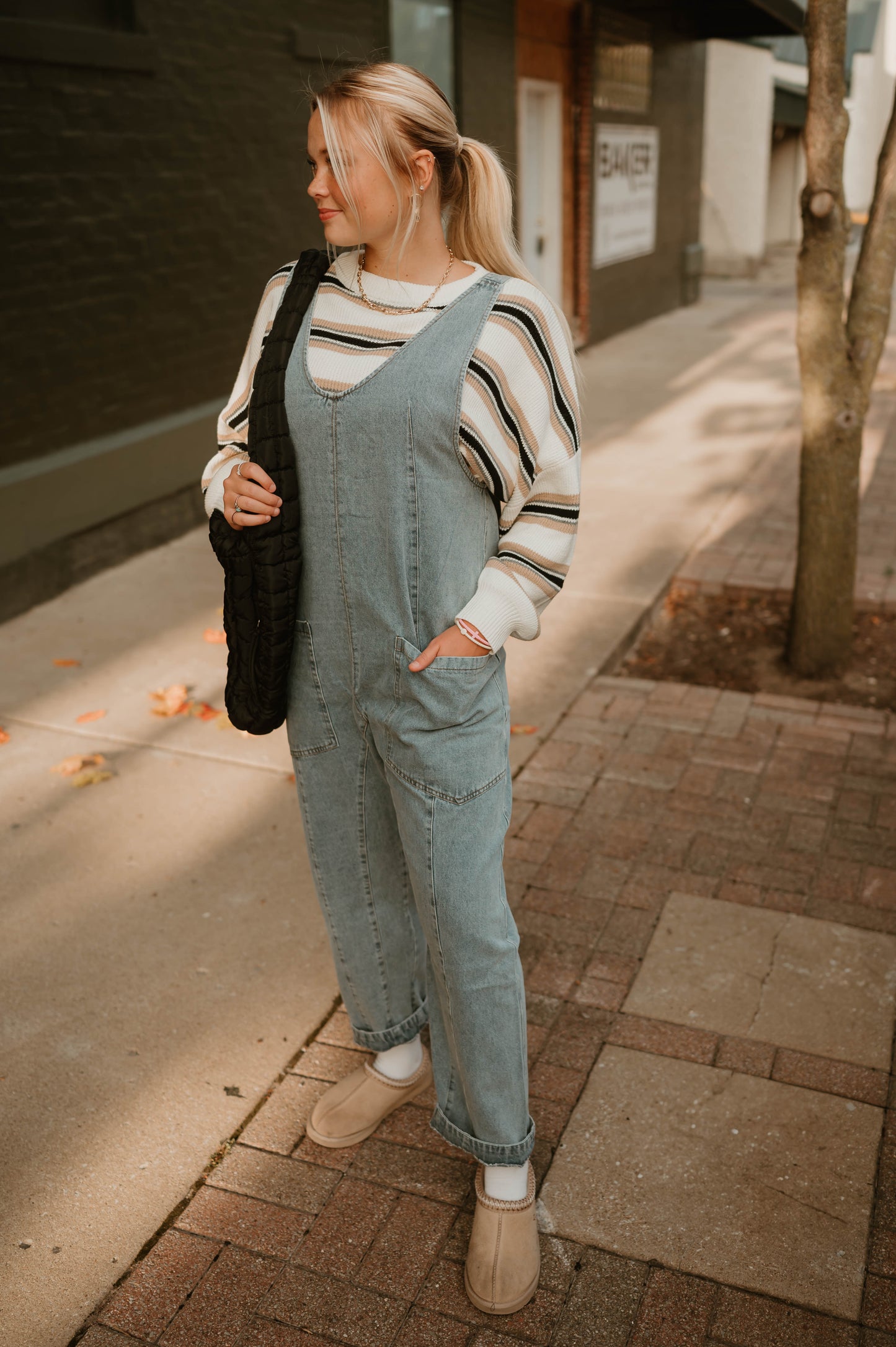 DENIM OVERALL JUMPSUIT