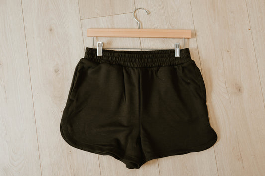 BLACK SOFT SCUBA SHORTS