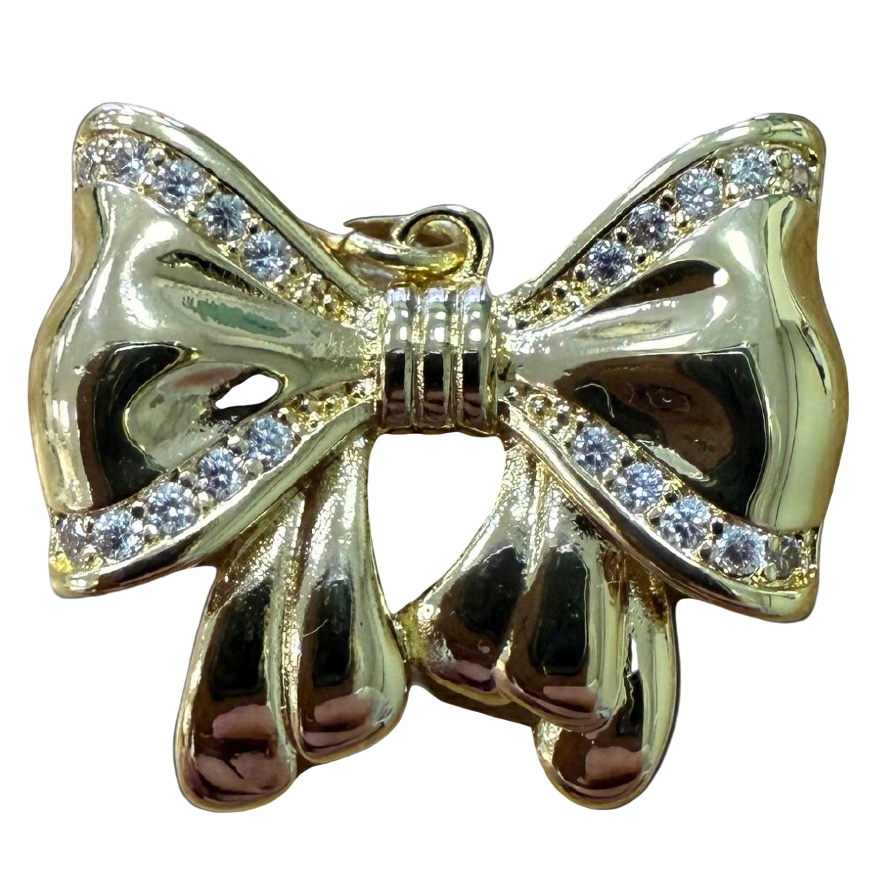 GOLD LARGE DIAMOND BOW CHARM