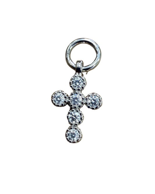SILVER MINI CROSS CHARM