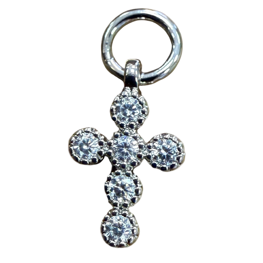 SILVER MINI CROSS CHARM