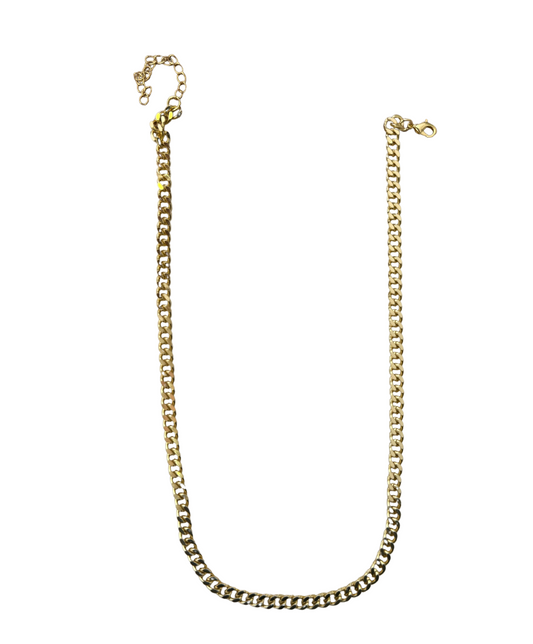 GOLD TWISTED LINK NECKLACE CHAIN
