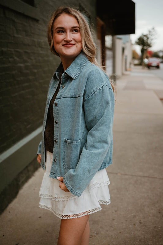 MEDIUM WASH DENIM JACKET