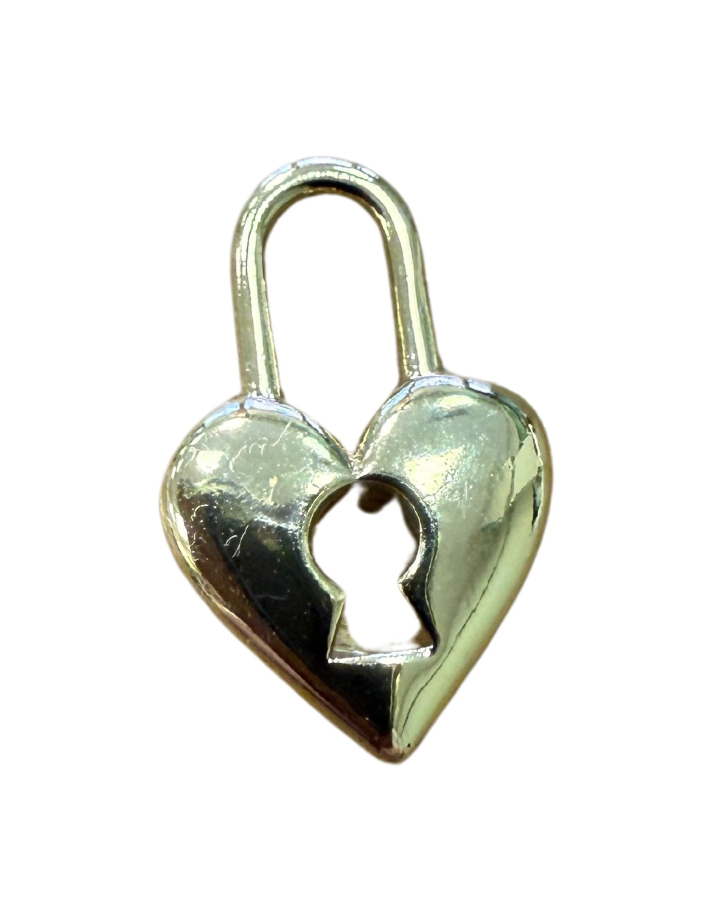 GOLD HEART LOCK CHARM