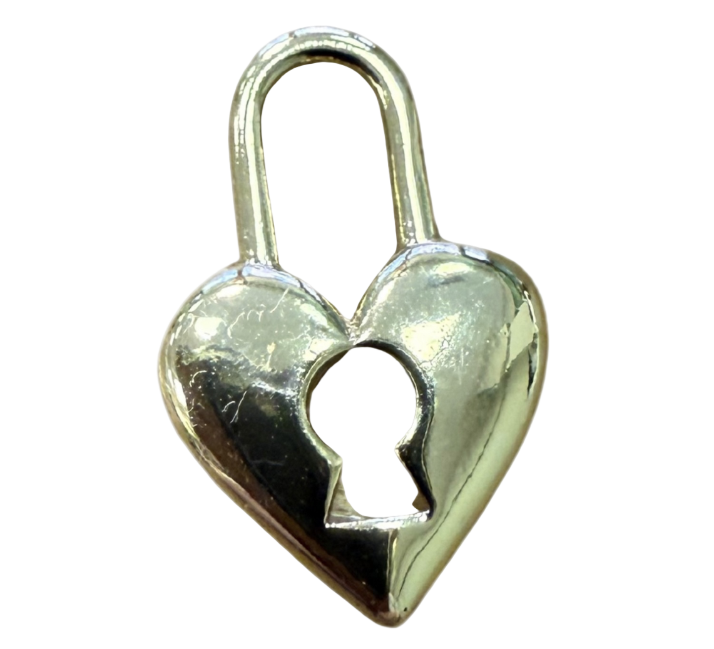 GOLD HEART LOCK CHARM
