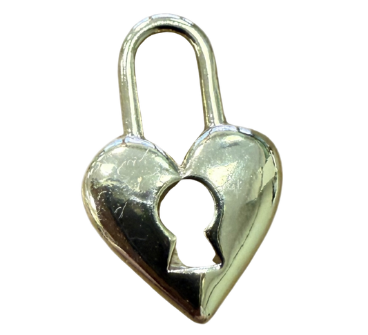 GOLD HEART LOCK CHARM