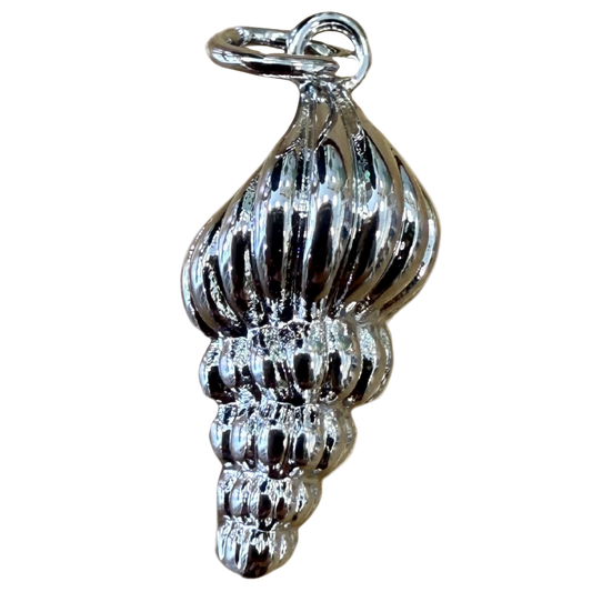 SILVER CONCH SHELL CHARM