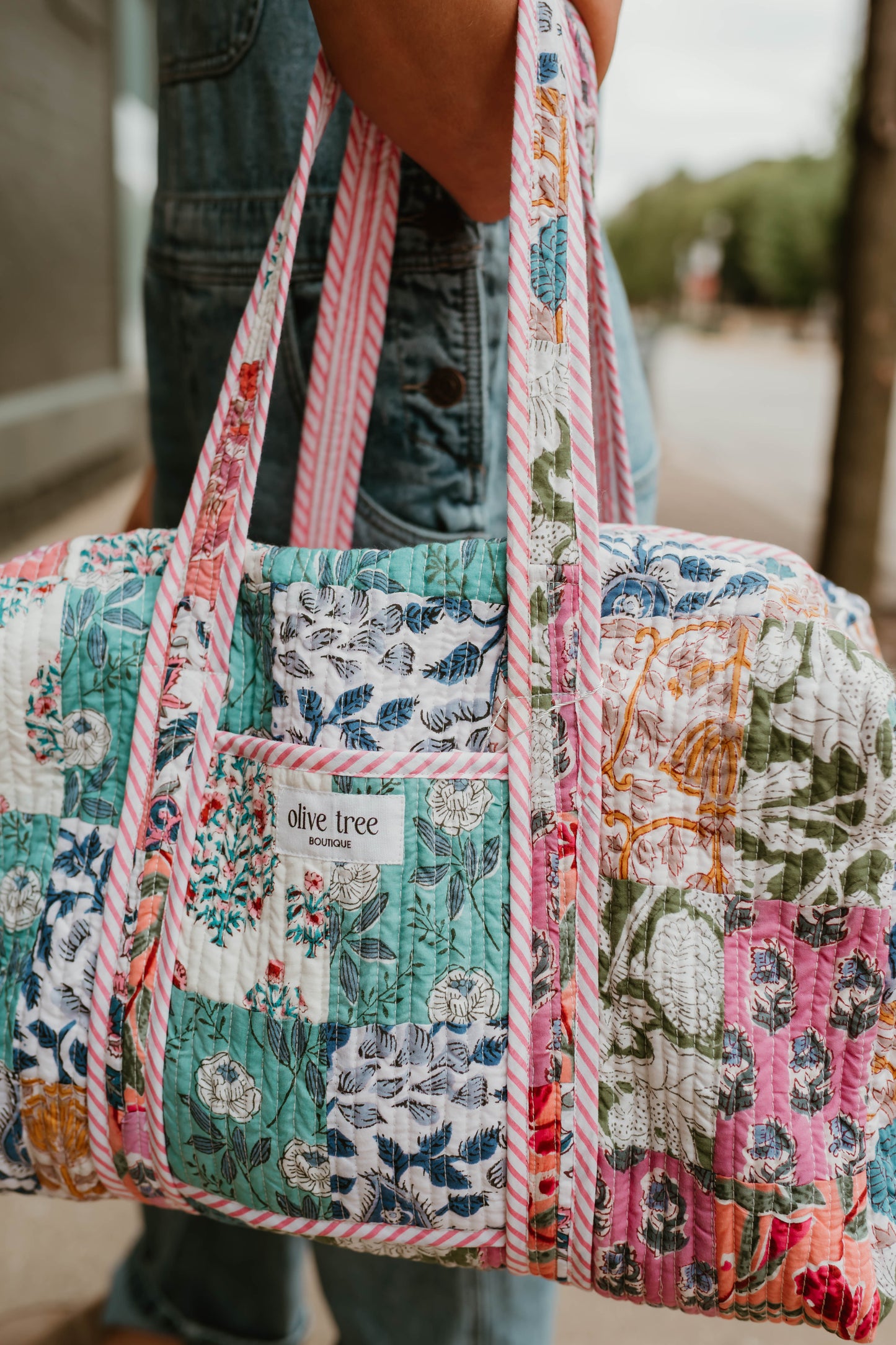 SUNRISE QUILTED PATCHWORK SMALL DUFFLE