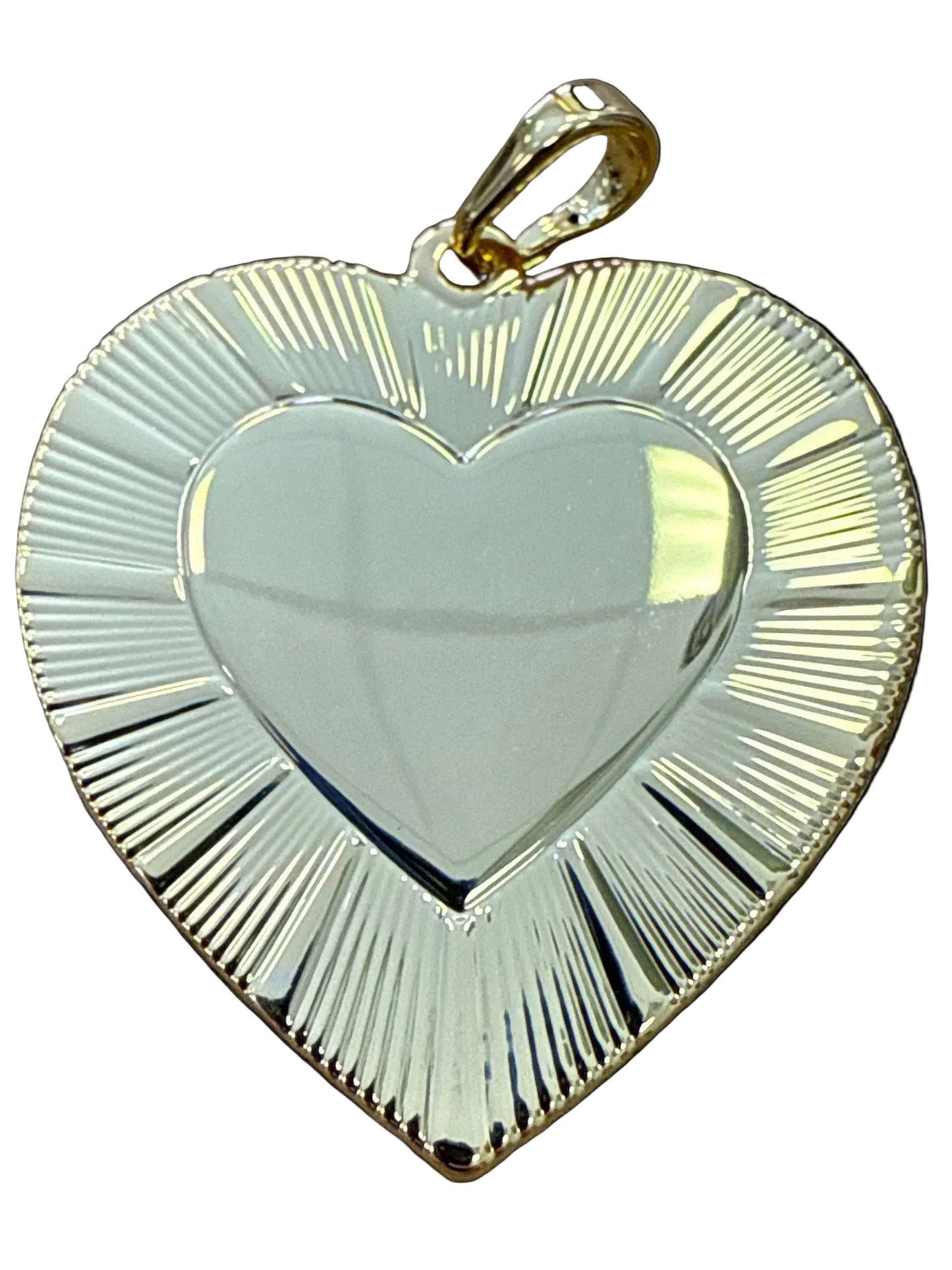 GOLD XL HEART CHARM