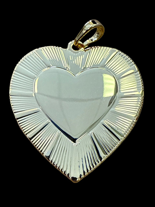 GOLD XL HEART CHARM