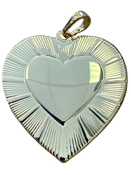 GOLD XL HEART CHARM