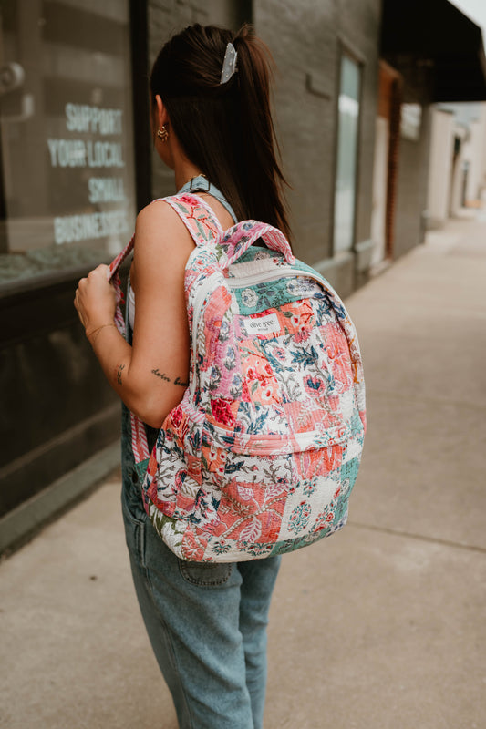 SUNRISE QUILTED PATCHWORK BACKPACK