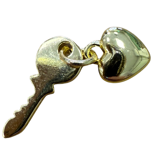 KEY + HEART CHARM