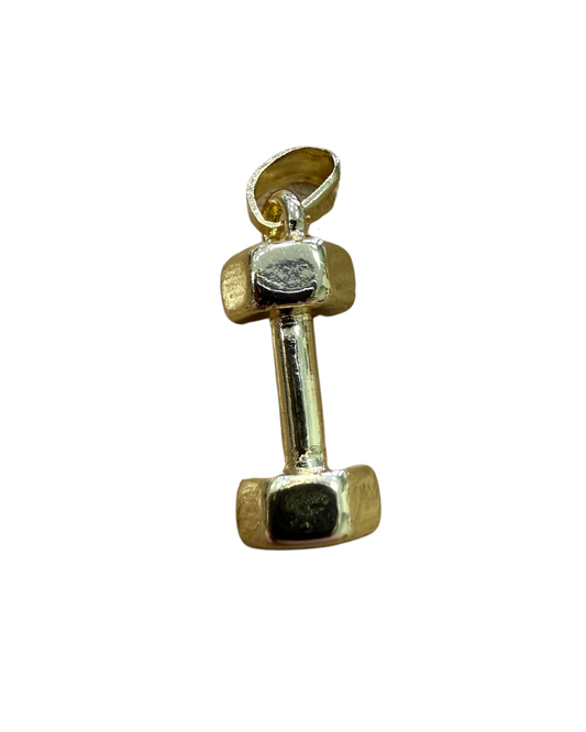 GOLD DUMBBELL CHARM