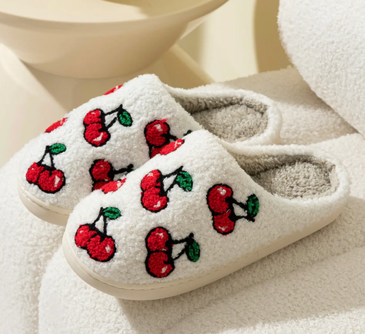 COZY CHERRY SLIPPERS