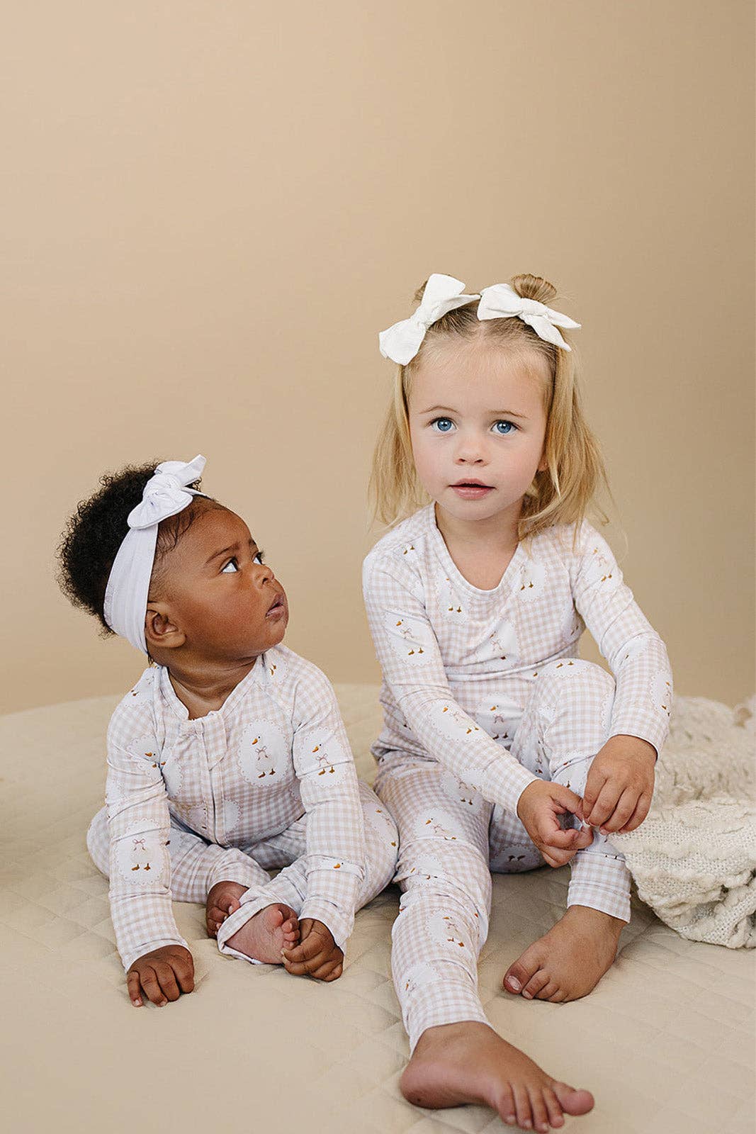 Bamboo Zip Romper | Gingham & Goose