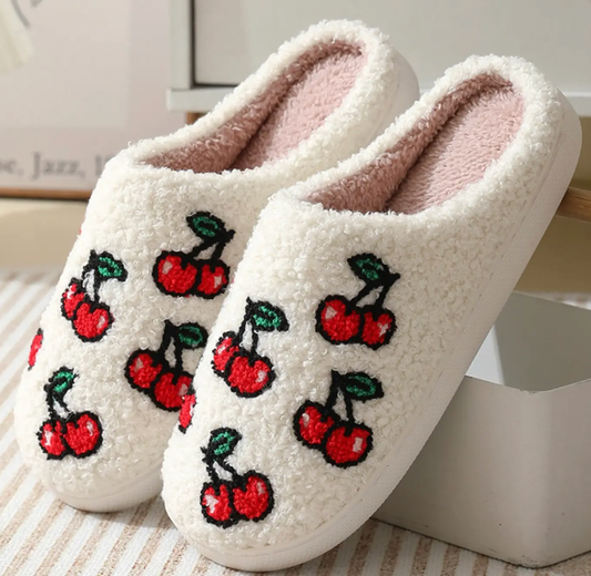 COZY CHERRY SLIPPERS