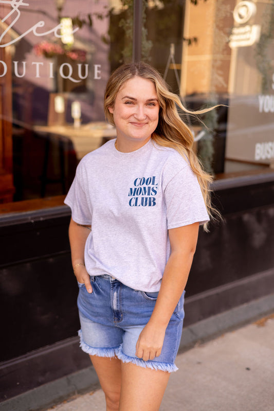 NAVY/GRAY COOL MOMS TEE