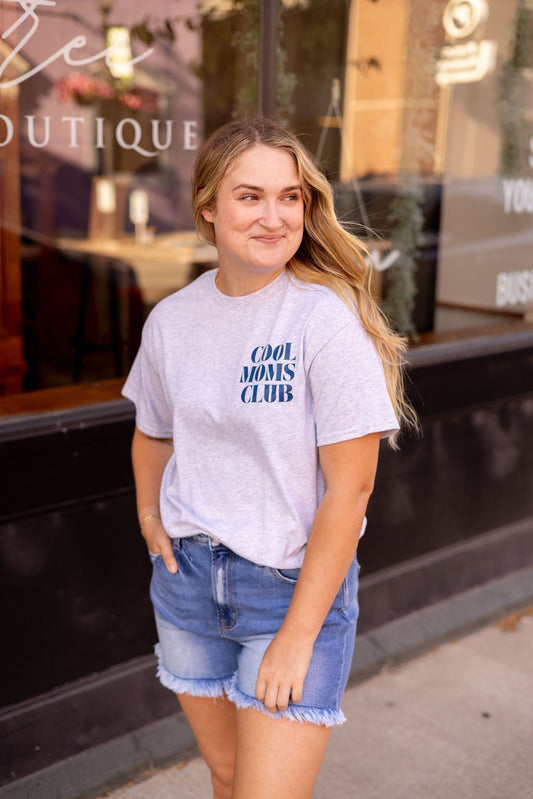 NAVY/GRAY COOL MOMS TEE