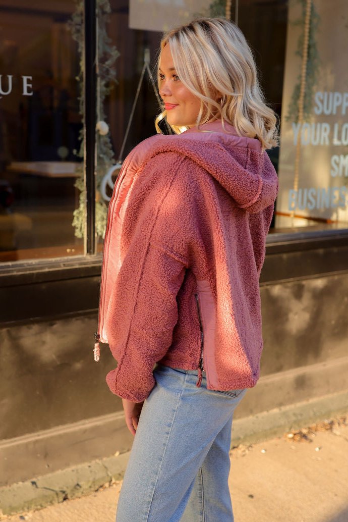 ROSE FLEECE SHERPA JACKET